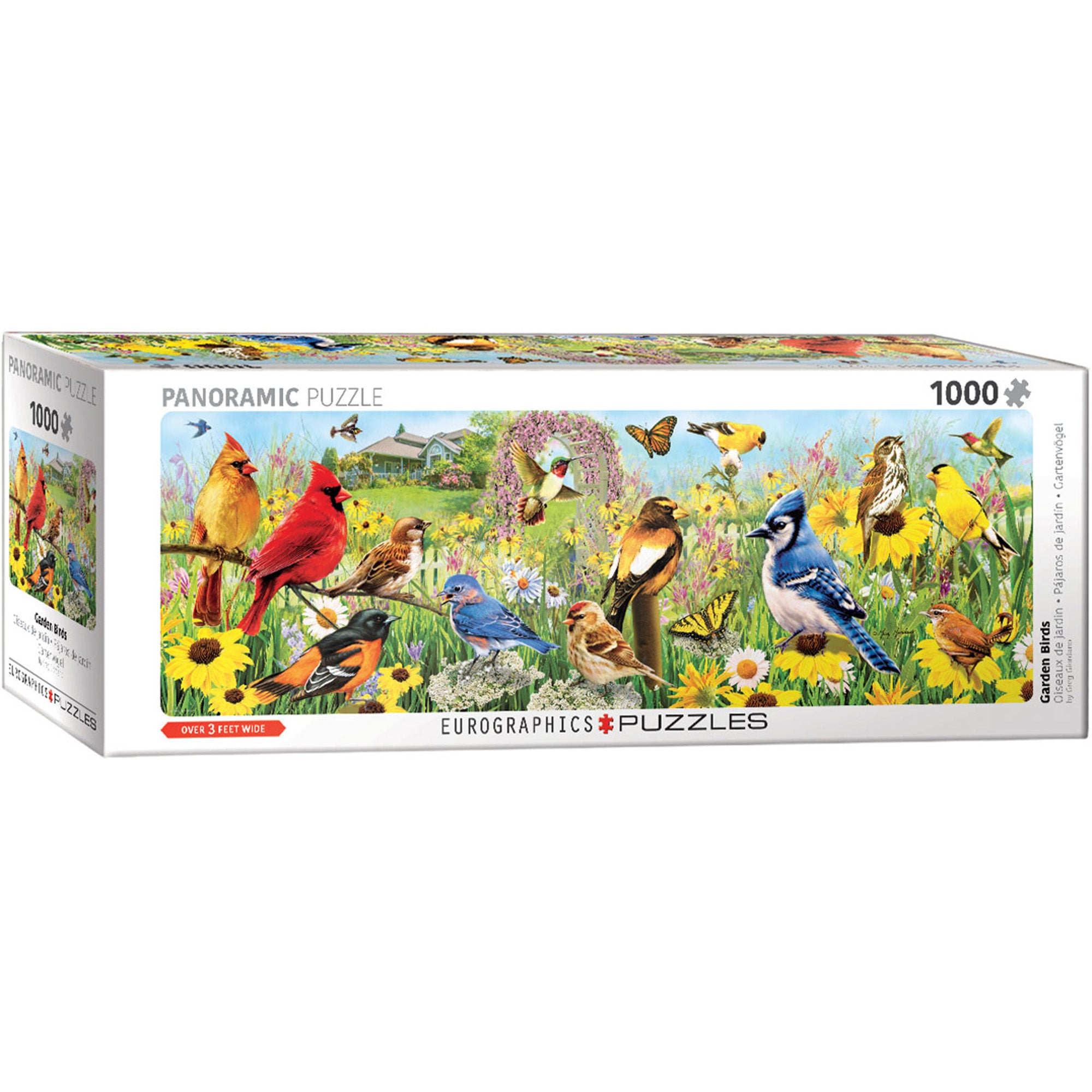 Backyard Birds Panoramic Jigsaw - 1000 Pieces