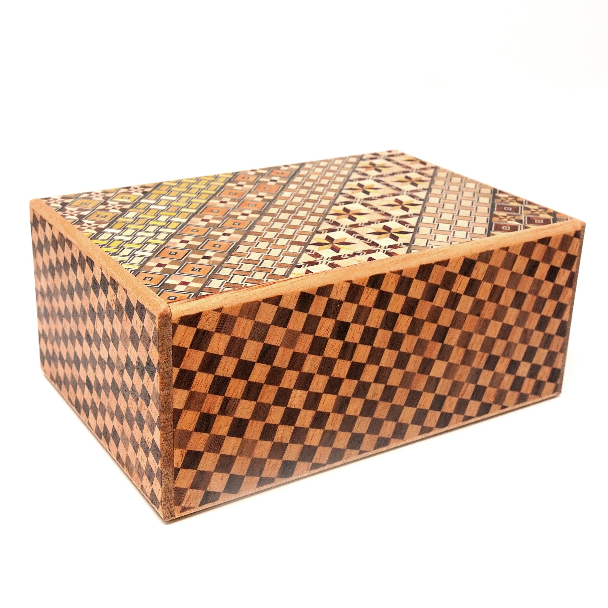 Japanese Puzzle Box - 6 Sun 18 Steps - Yosegi/ Ichimatsu | Handmade