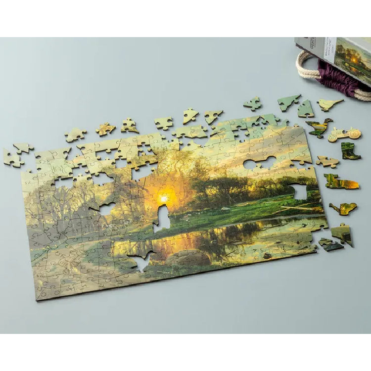 Bringing The Cows Home At Sunset Jigsaw Puzzle