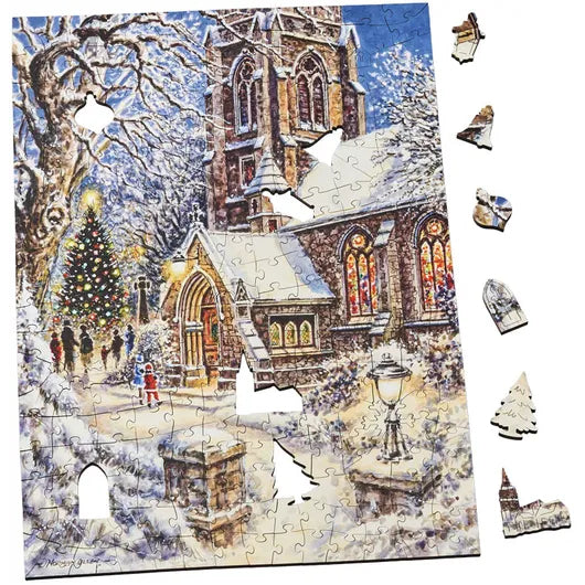 Church In The Snow Jigsaw Puzzle