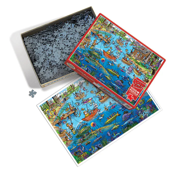 Doodletown: Gone Fishing Jigsaw - 1000 Pieces