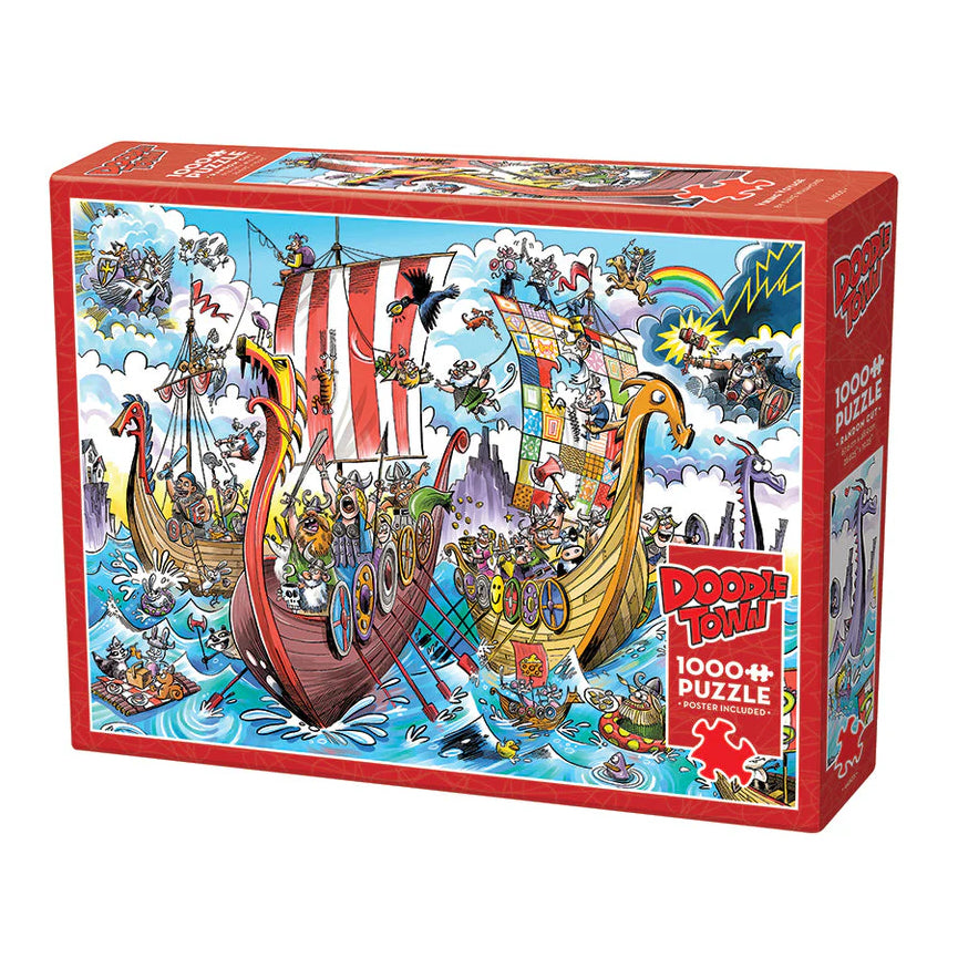 Doodletown: Viking Voyage Jigsaw - 1000 Pieces
