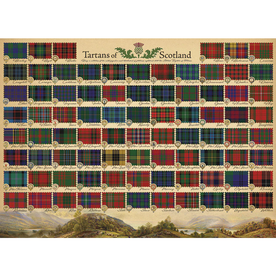 Tartans Of Scotland Jigsaw - 1000 Pieces