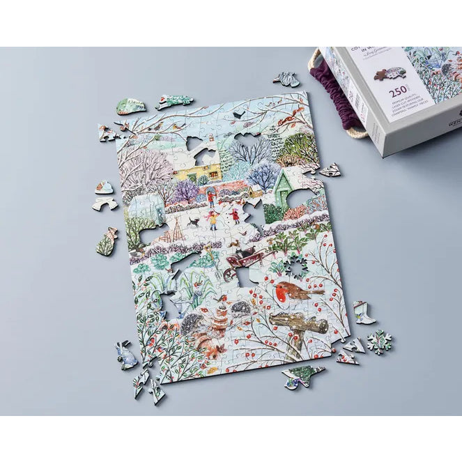 Cottage Garden In Winter Jigsaw Puzzle