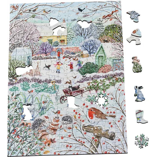 Cottage Garden In Winter Jigsaw Puzzle