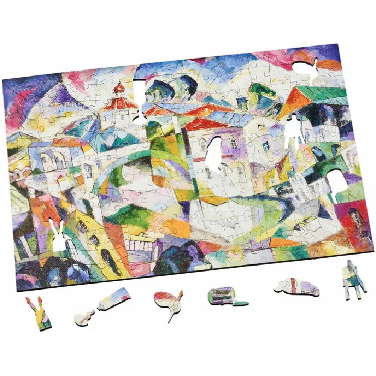 Cubist Landscape Wooden Jigsaw Puzzle