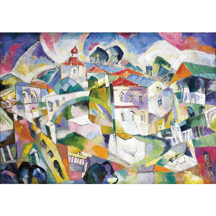 Cubist Landscape Wooden Jigsaw Puzzle