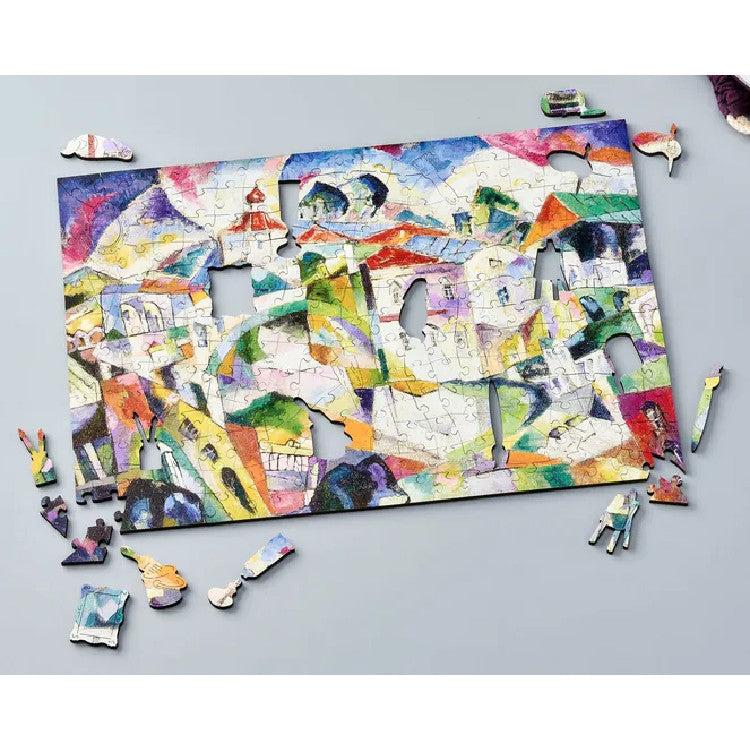 Cubist Landscape Wooden Jigsaw Puzzle