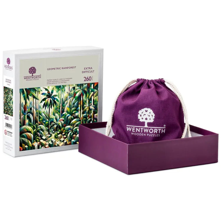 Geometric Rainforest Jigsaw Puzzle