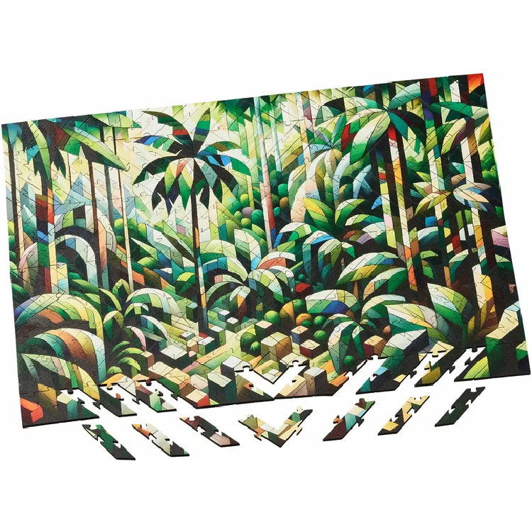 Geometric Rainforest Jigsaw Puzzle