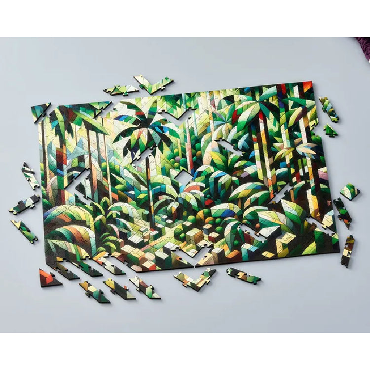 Geometric Rainforest Jigsaw Puzzle