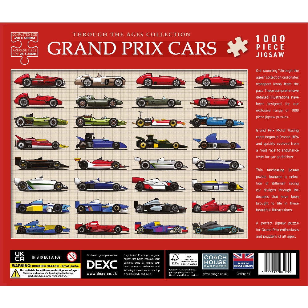 Grand Prix Racing Cars Jigsaw - 1000 Pieces