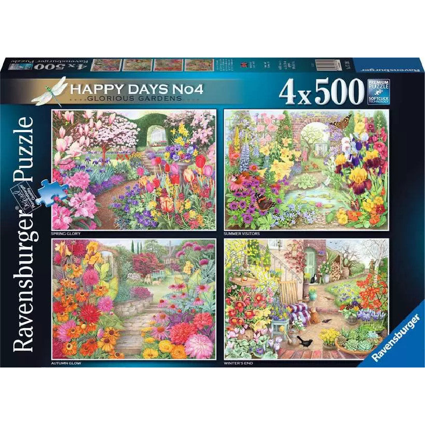 Happy Days No. 4 Glorious Gardens Jigsaws - 4 x 500 Pieces