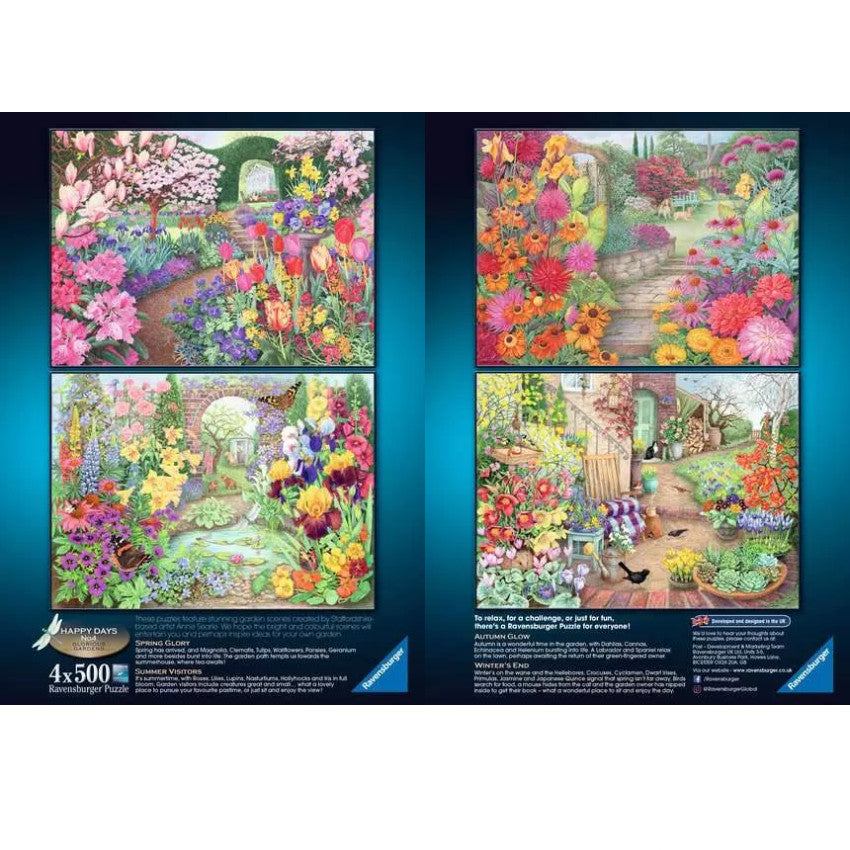 Happy Days No. 4 Glorious Gardens Jigsaws - 4 x 500 Pieces