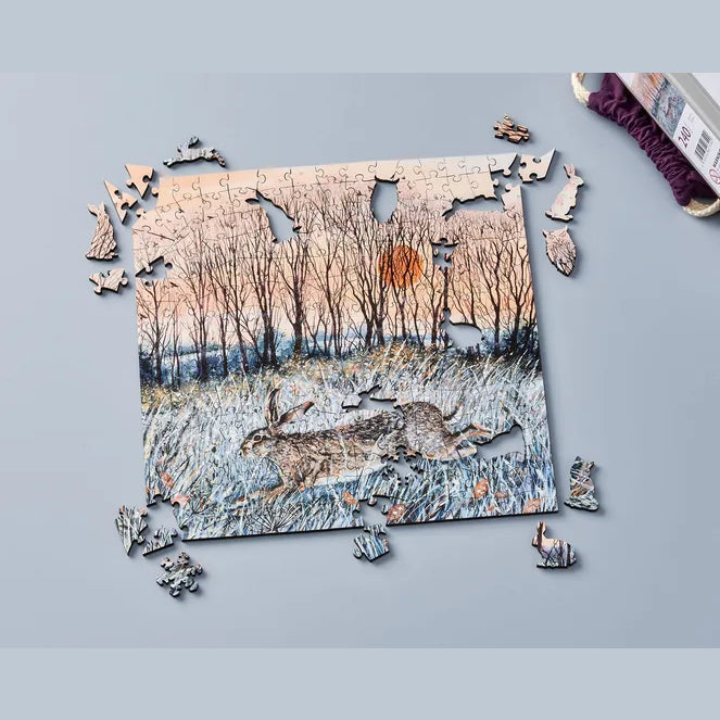 Hare At Sundown Wooden Jigsaw Puzzle