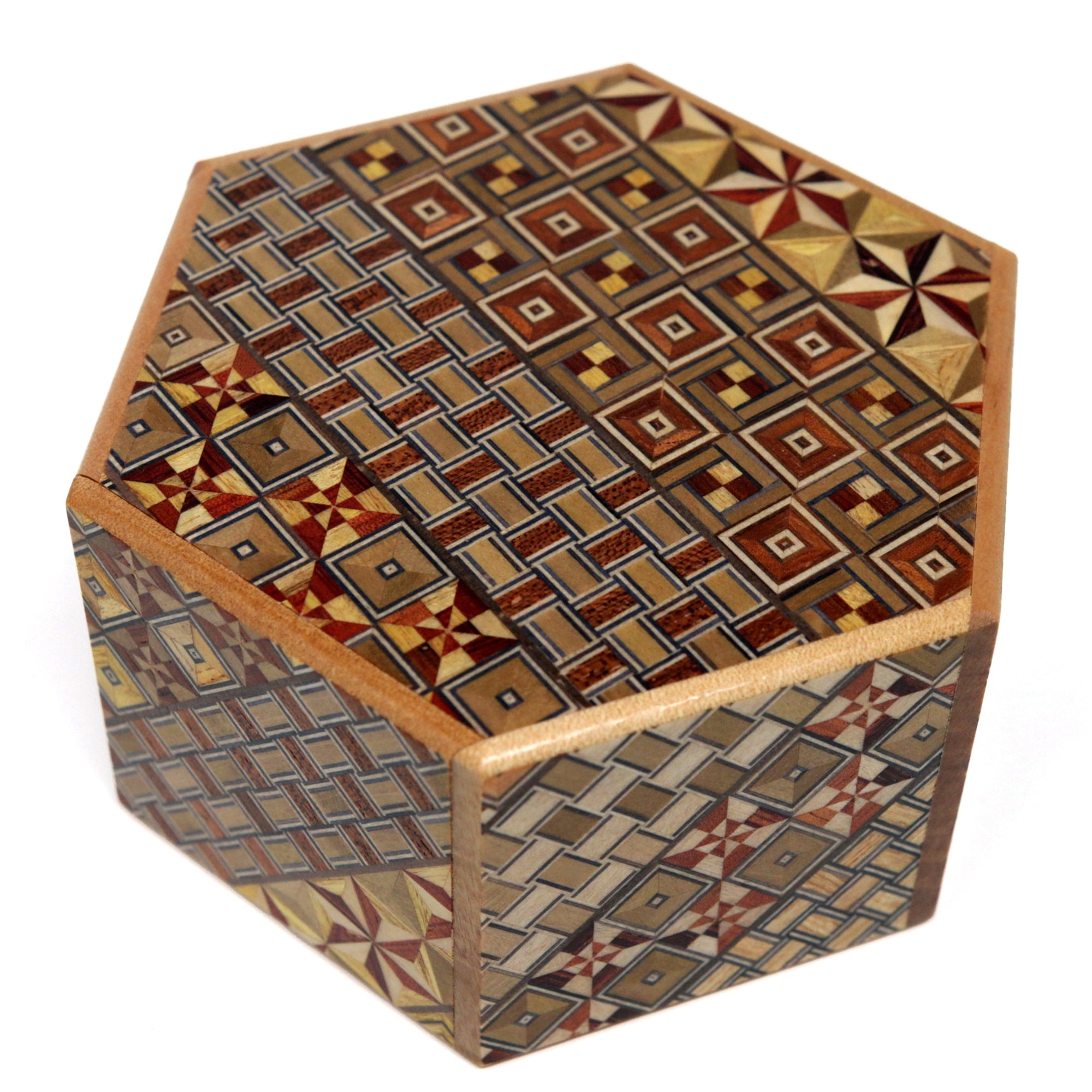 Japanese Puzzle Box - Hexagon - 6 Steps