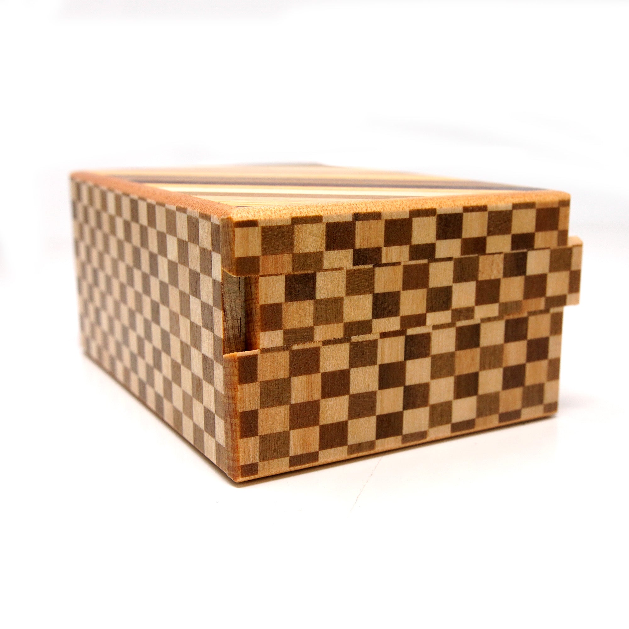 Japanese Puzzle Box - 4 Sun 14 Steps - Stripes/ Ichimatsu