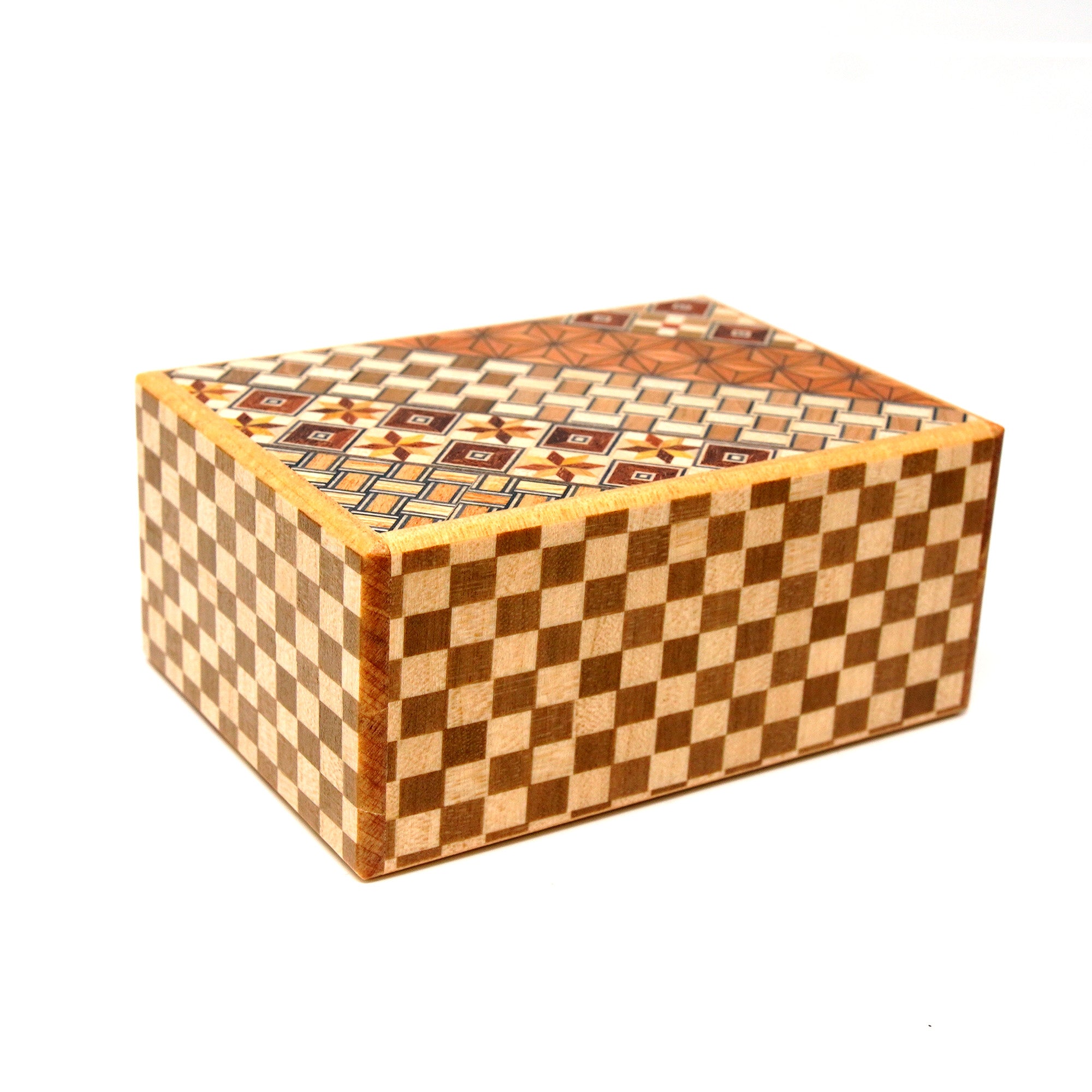 Japanese Puzzle Box - 4 Sun 14 Steps - Yosegi/ Ichimatsu