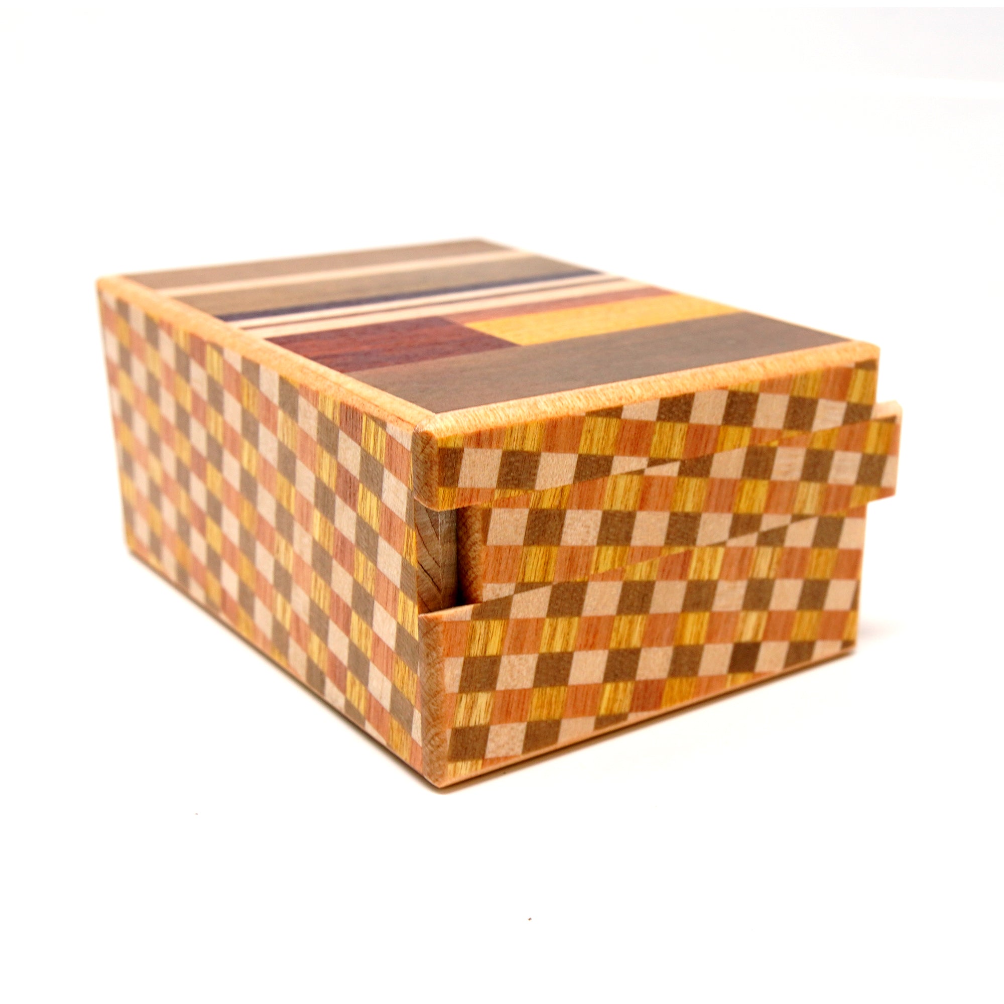 Japanese Puzzle Box - 4 Sun 18 Steps - Creative Yosegi