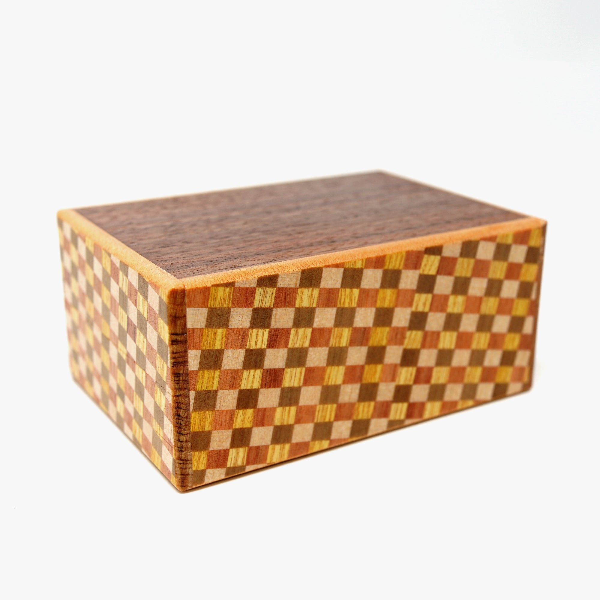 Japanese Puzzle Box - 4 Sun 27 Steps - Walnut/ Ichimatsu