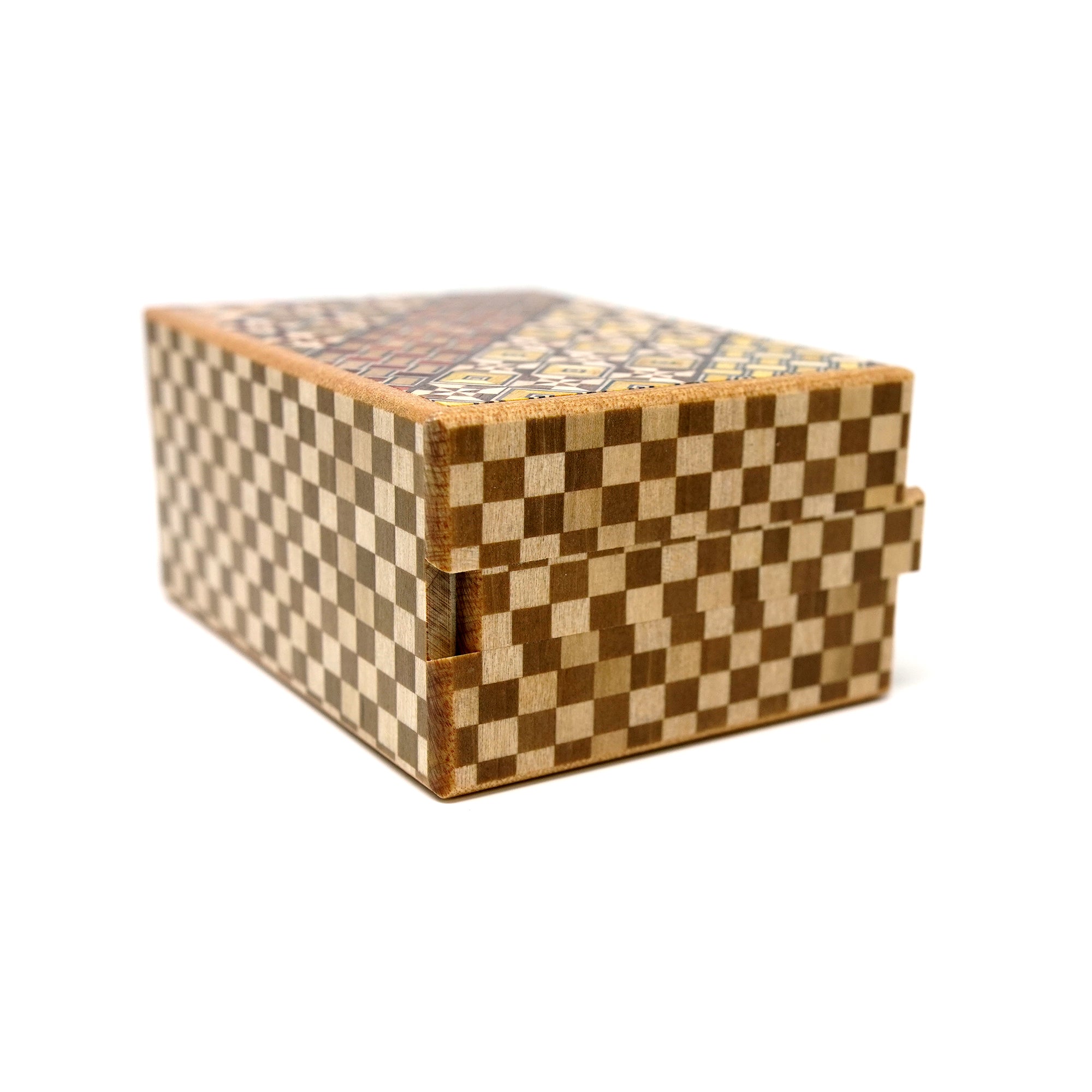 Japanese Puzzle Box - 4 Sun - 4 Compartment - Yosegi/ Ichimatsu
