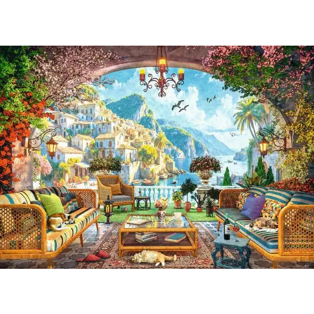 Mediterranean Terrace View Jigsaw - 1000 Pieces