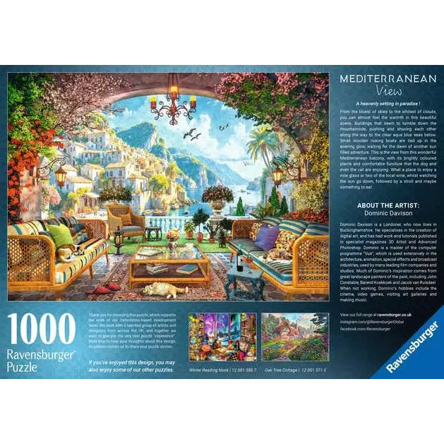 Mediterranean Terrace View Jigsaw - 1000 Pieces