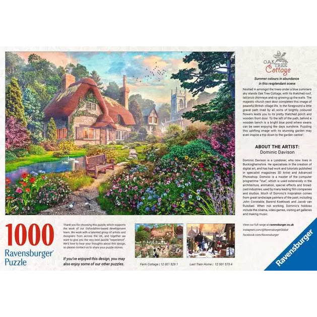 Oak Tree Cottage Jigsaw - 1000 Pieces