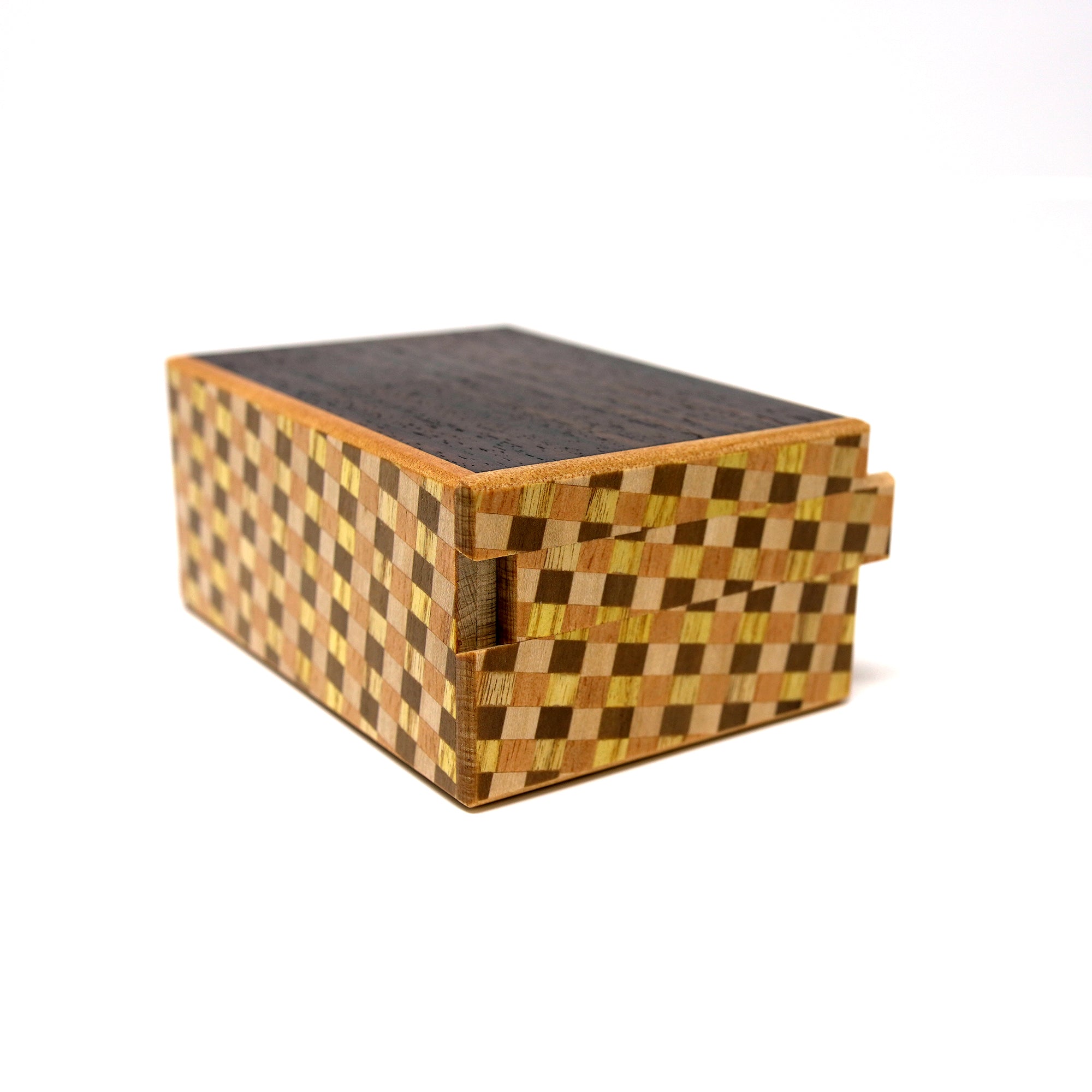 Japanese Puzzle Box - 4 Sun 7+7 Steps Two Compartment Puzzle Box