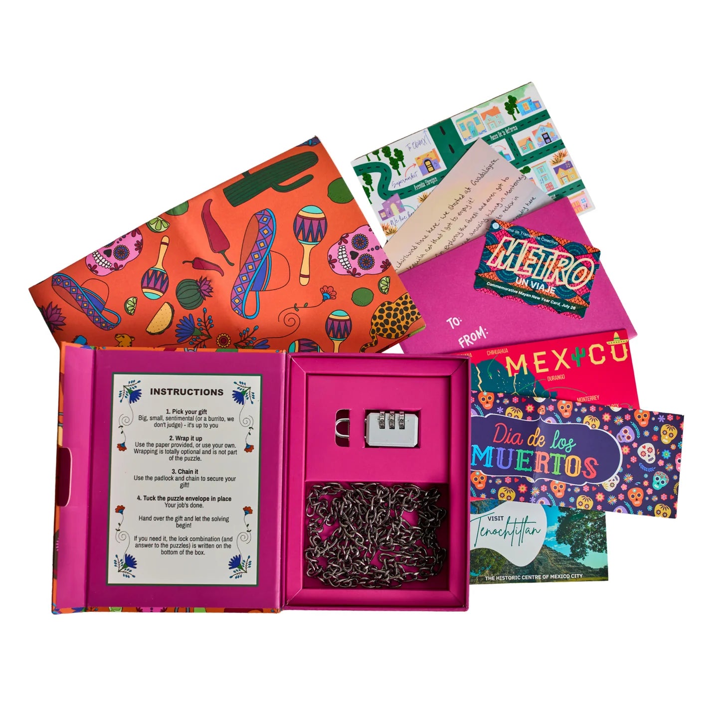 Padlock'd Mexico - Puzzle Gift Wrap