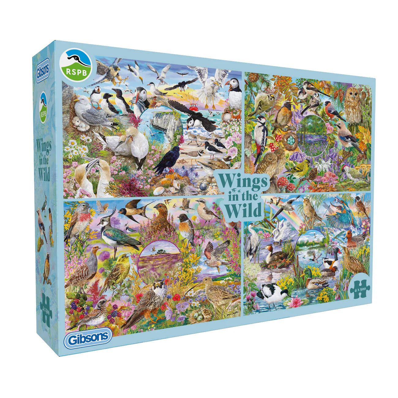 RSPB: Wings In The Wild Jigsaws - 4 x 500 Pieces