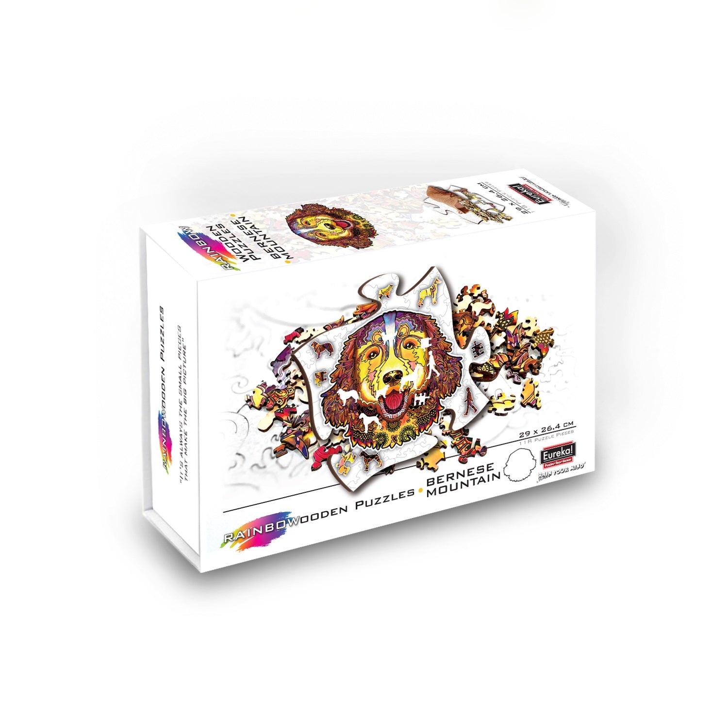 Rainbow Wooden Jigsaw - Bernese Mountain Dog - 118 Pieces