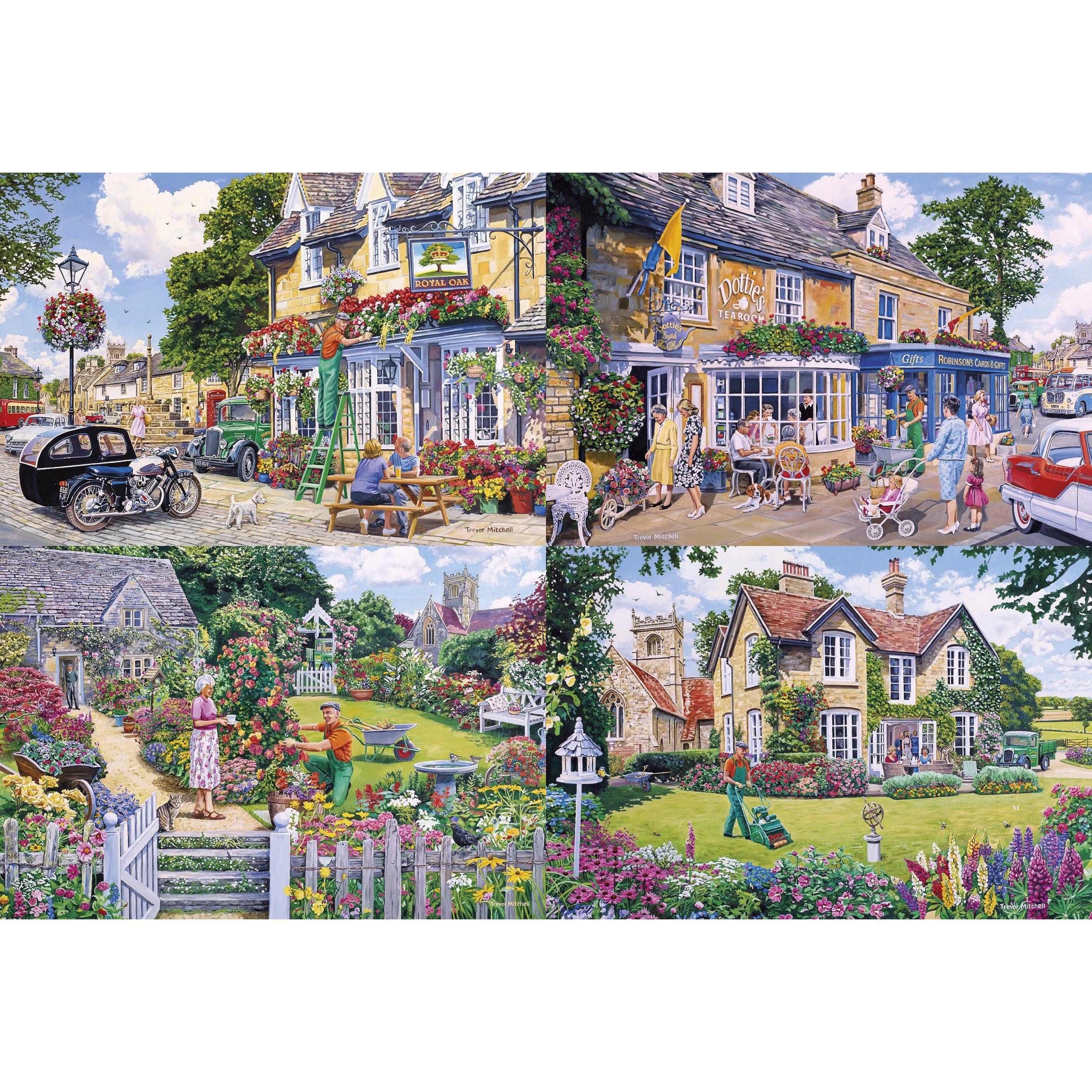 The Gardener's Round Jigsaws - 4 x 500 Pieces