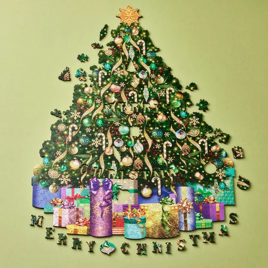 Tree-ditional Golden Christmas Jigsaw Puzzle