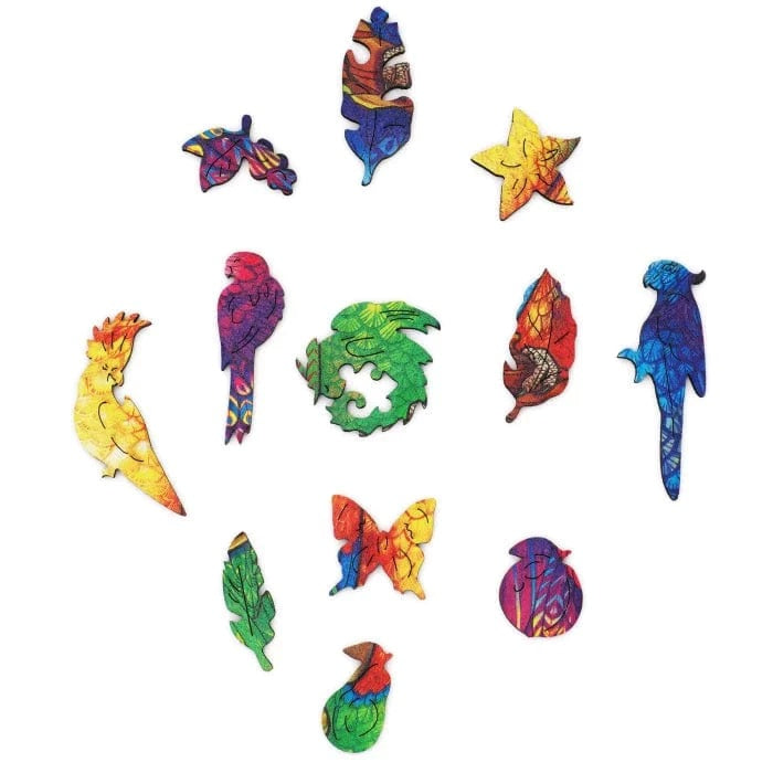 Playful Parrots Wooden Jigsaw
