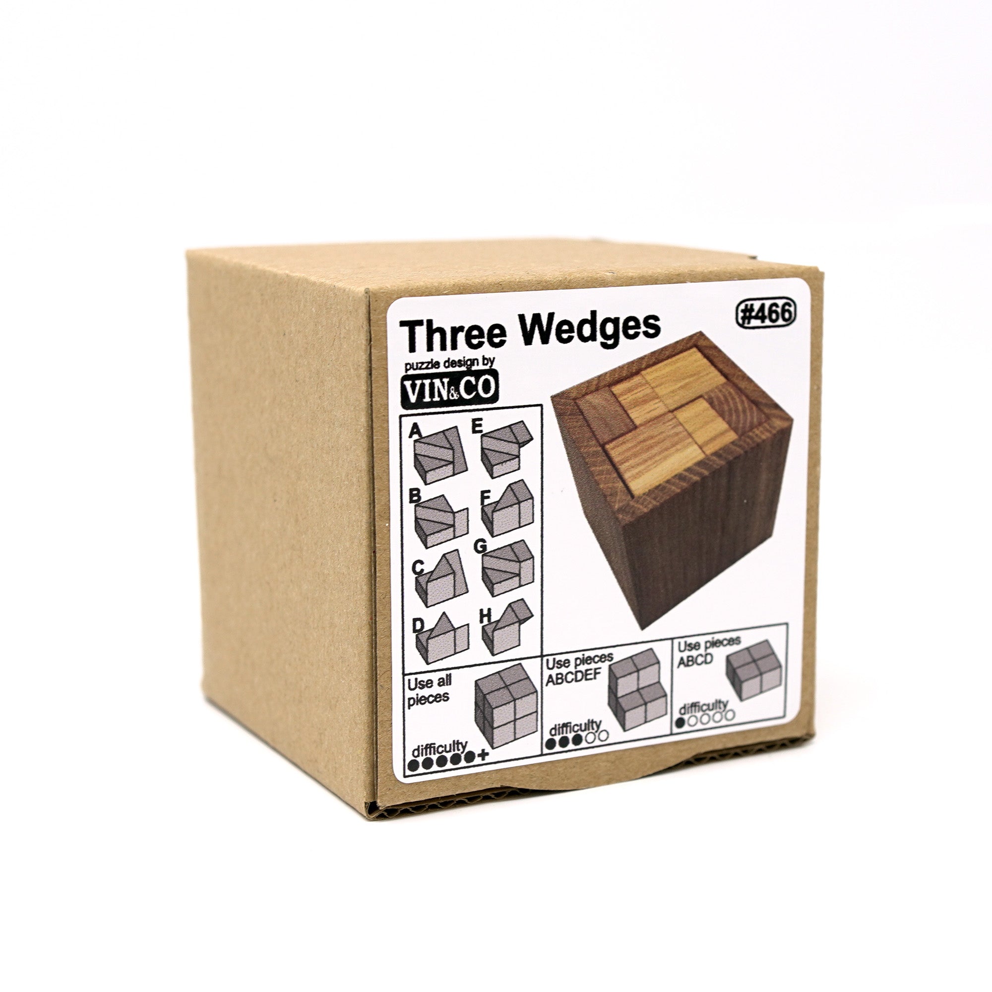 Three Wedges Wooden Puzzle