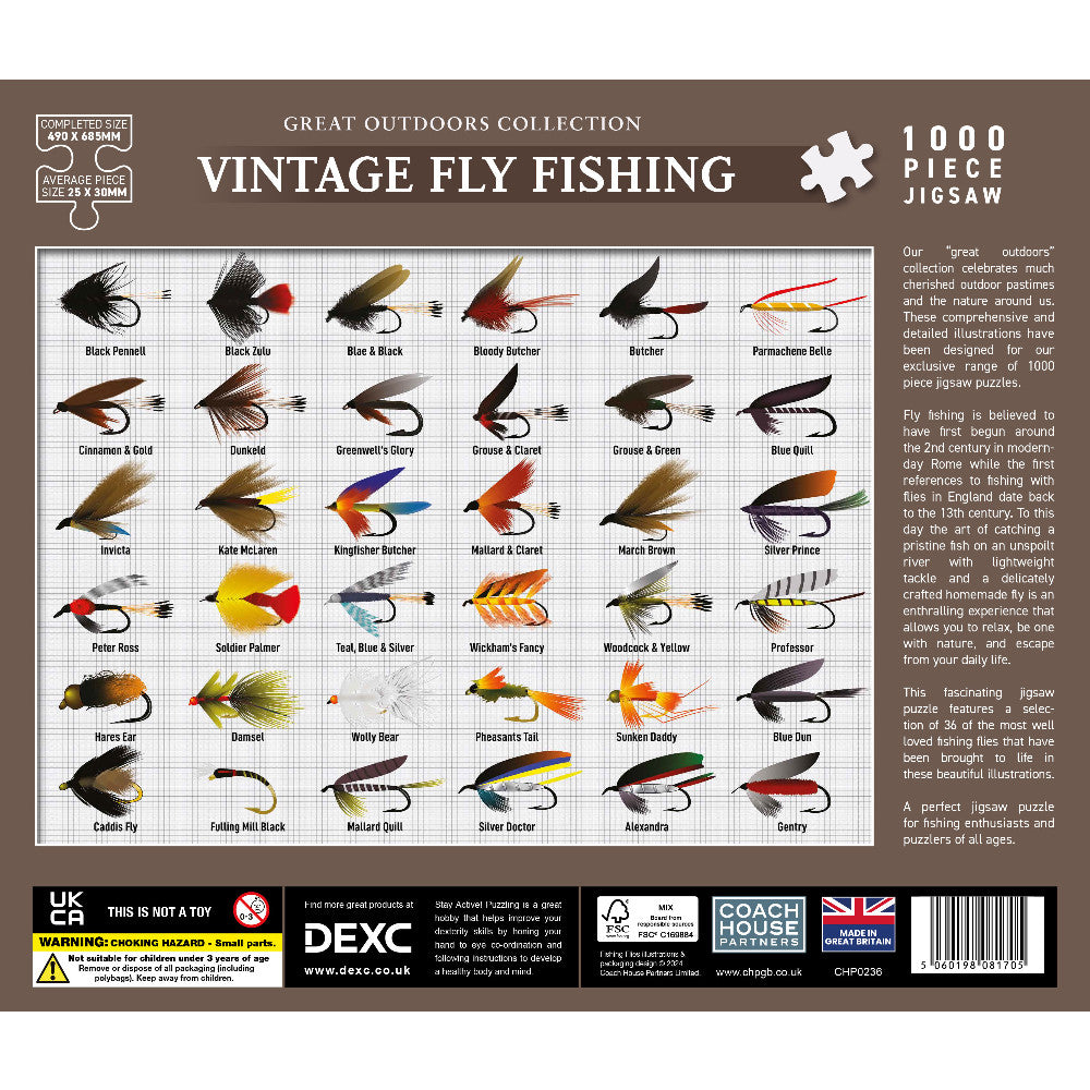 Vintage Fly Fishing Jigsaw - 1000 Pieces