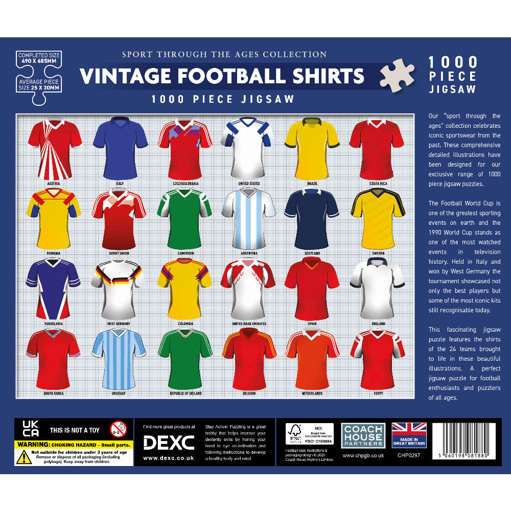 Vintage Football Tops Jigsaw - 1000 Pieces
