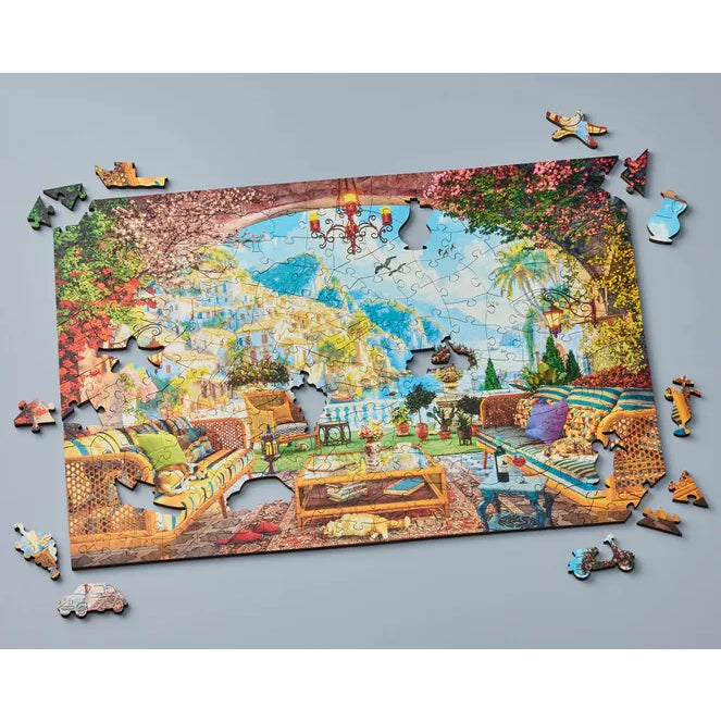 Mediterranean Terrace View Jigsaw Puzzle