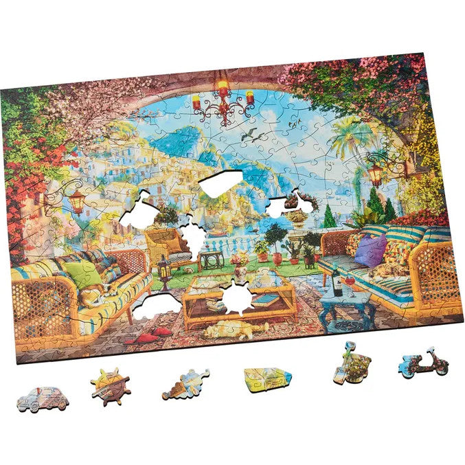 Mediterranean Terrace View Jigsaw Puzzle