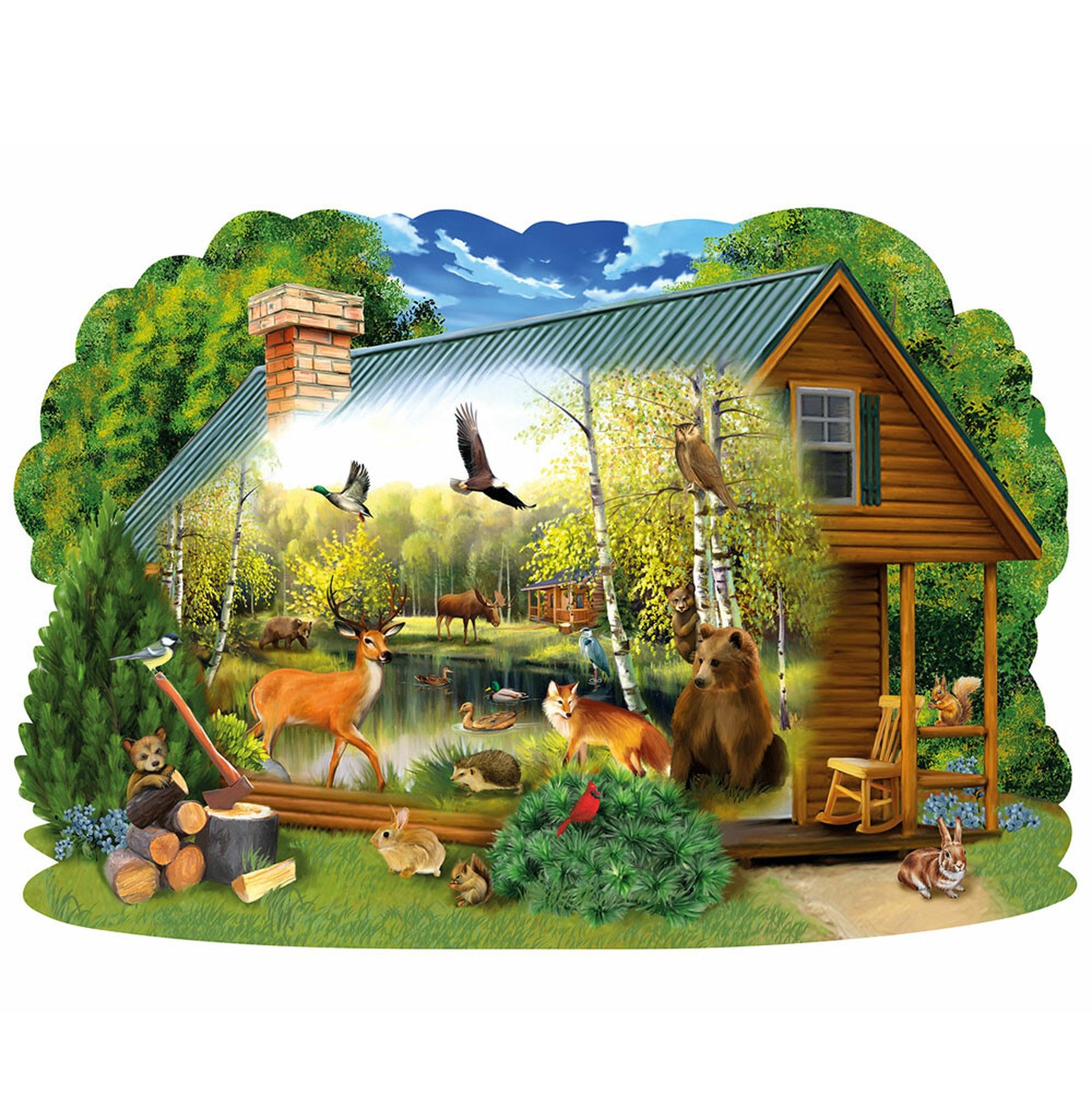 Wildlife Cabin Jigsaw Puzzle