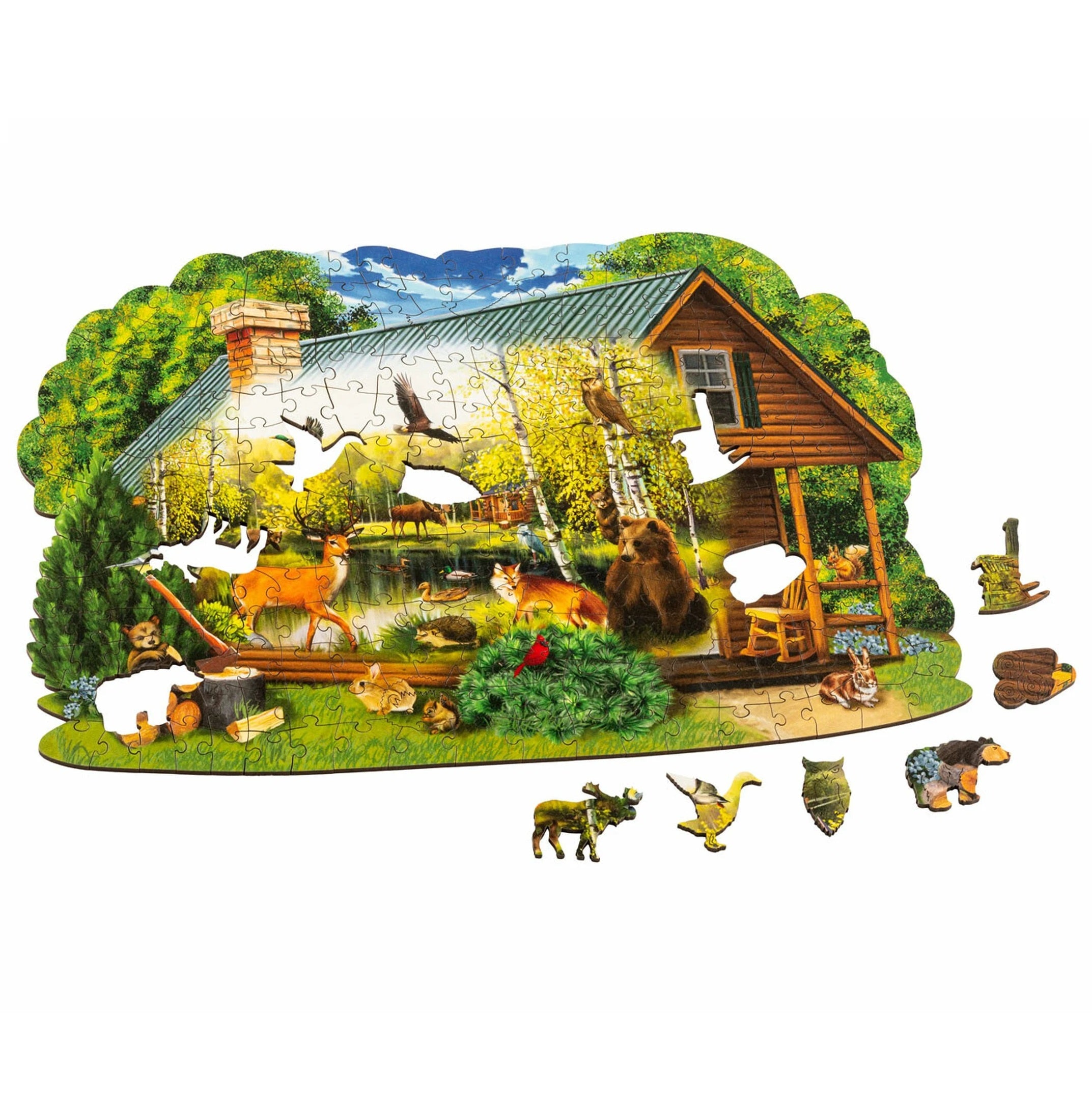 Wildlife Cabin Jigsaw Puzzle