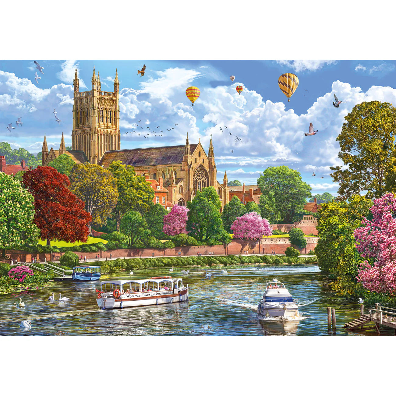 Worcester From The River Jigsaw - 500 Pieces