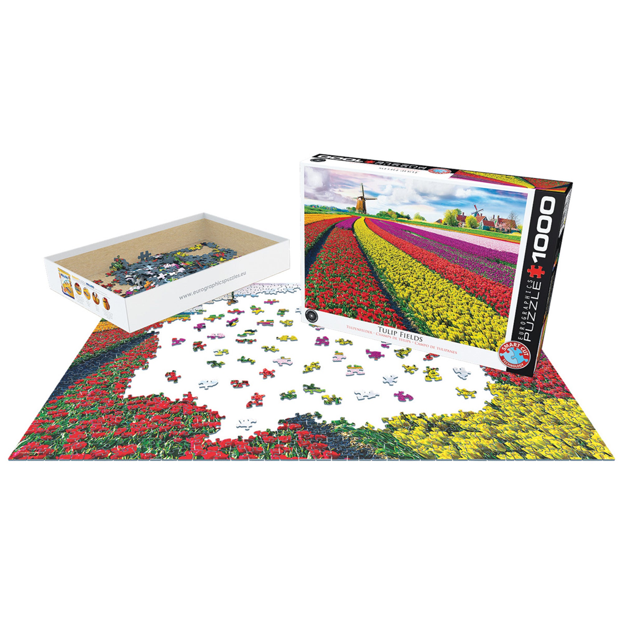 Tulip Fields Netherlands Jigsaw - 1000 Pieces