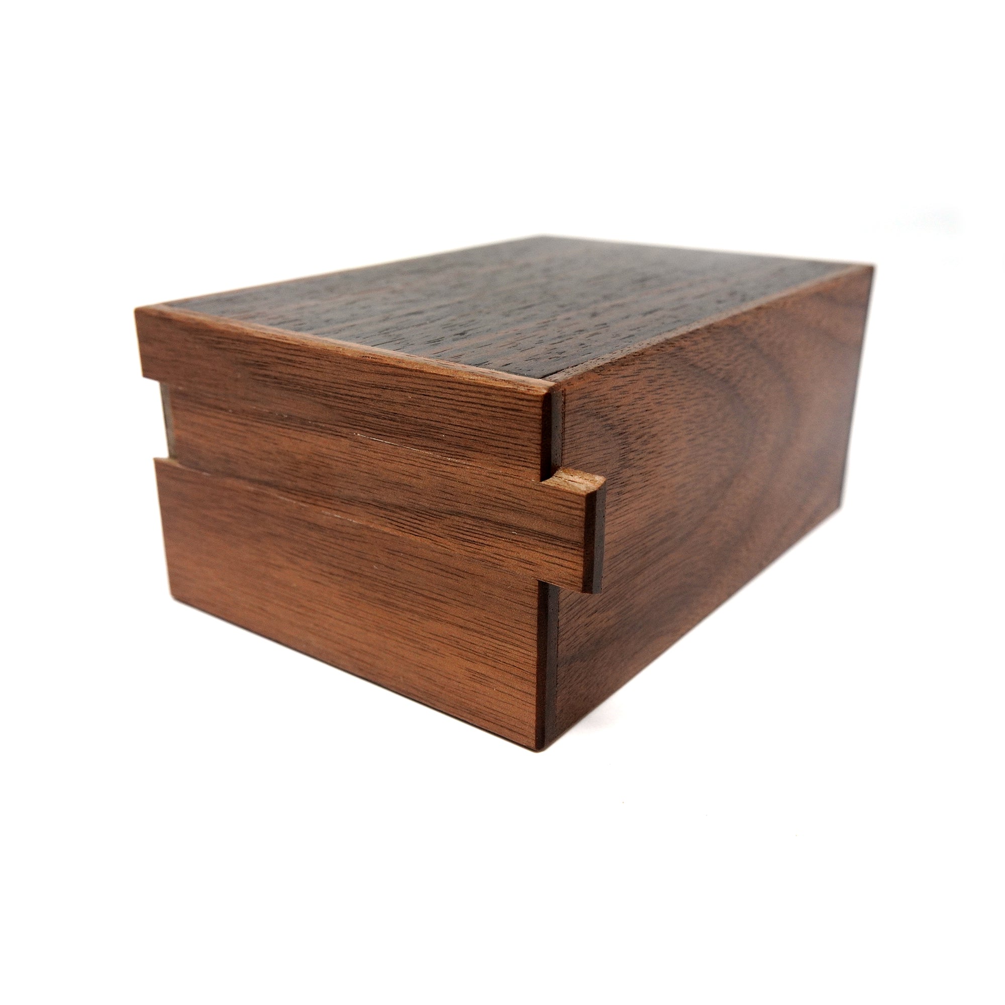 Japanese Puzzle Box -  4 Sun - 14 Steps Rosewood/ Walnut