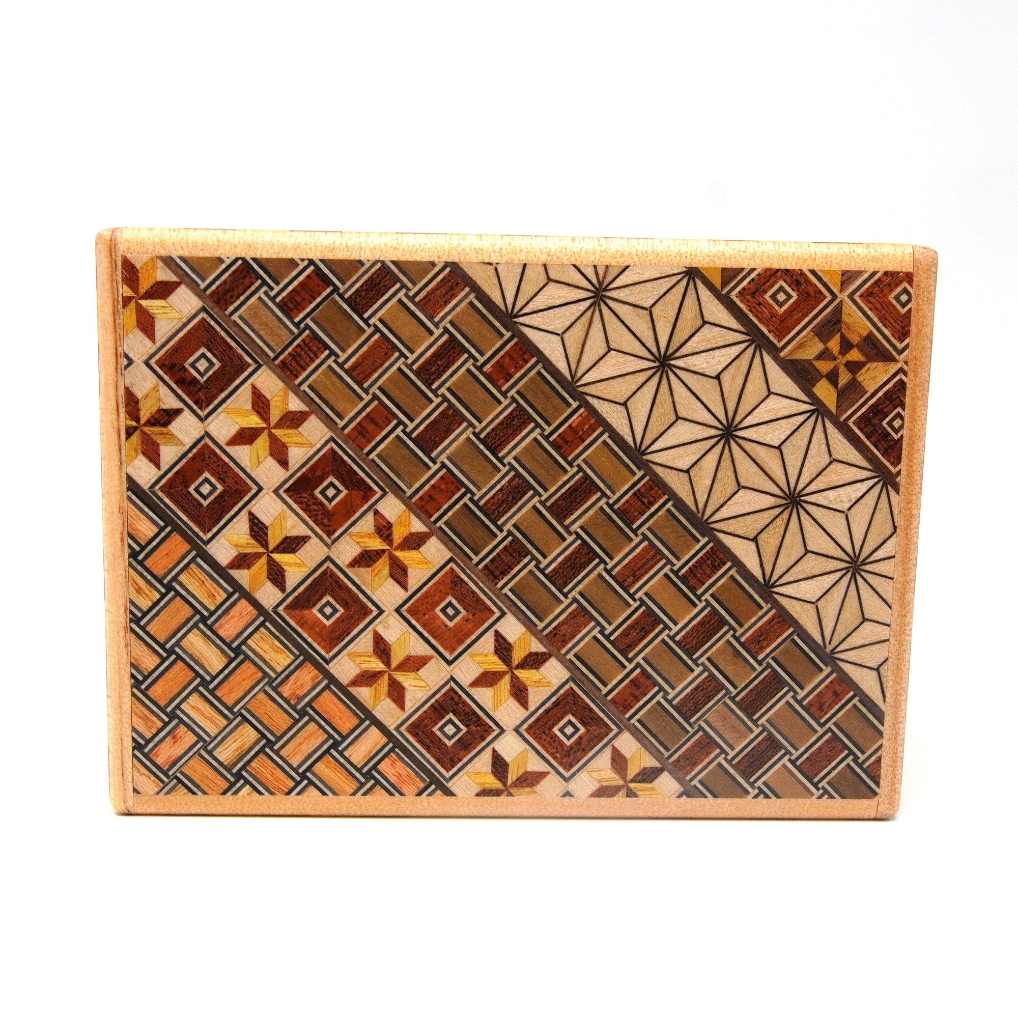 Japanese Puzzle Box - 4 Sun 18 Steps - Yosegi/ Ichimatsu