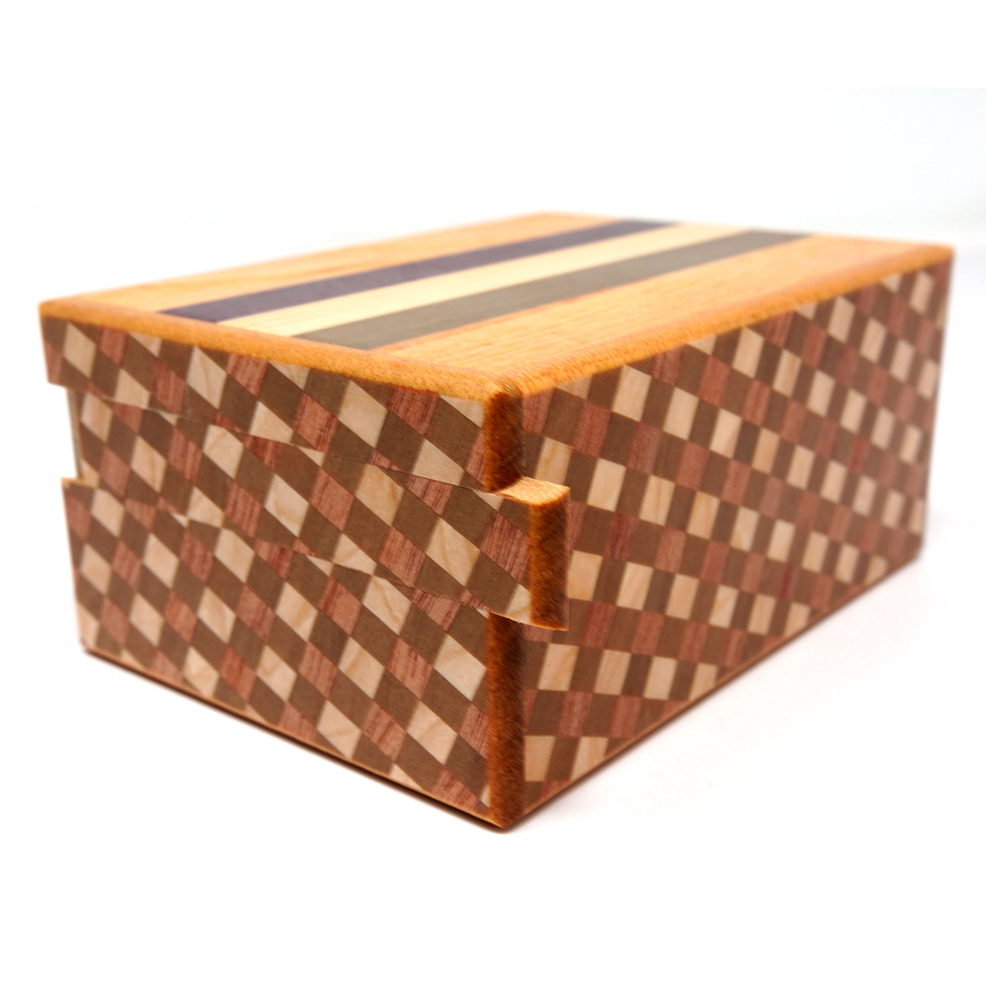 Japanese Puzzle Box - 4 Sun 27 Steps - Natural/ Ichimatsu