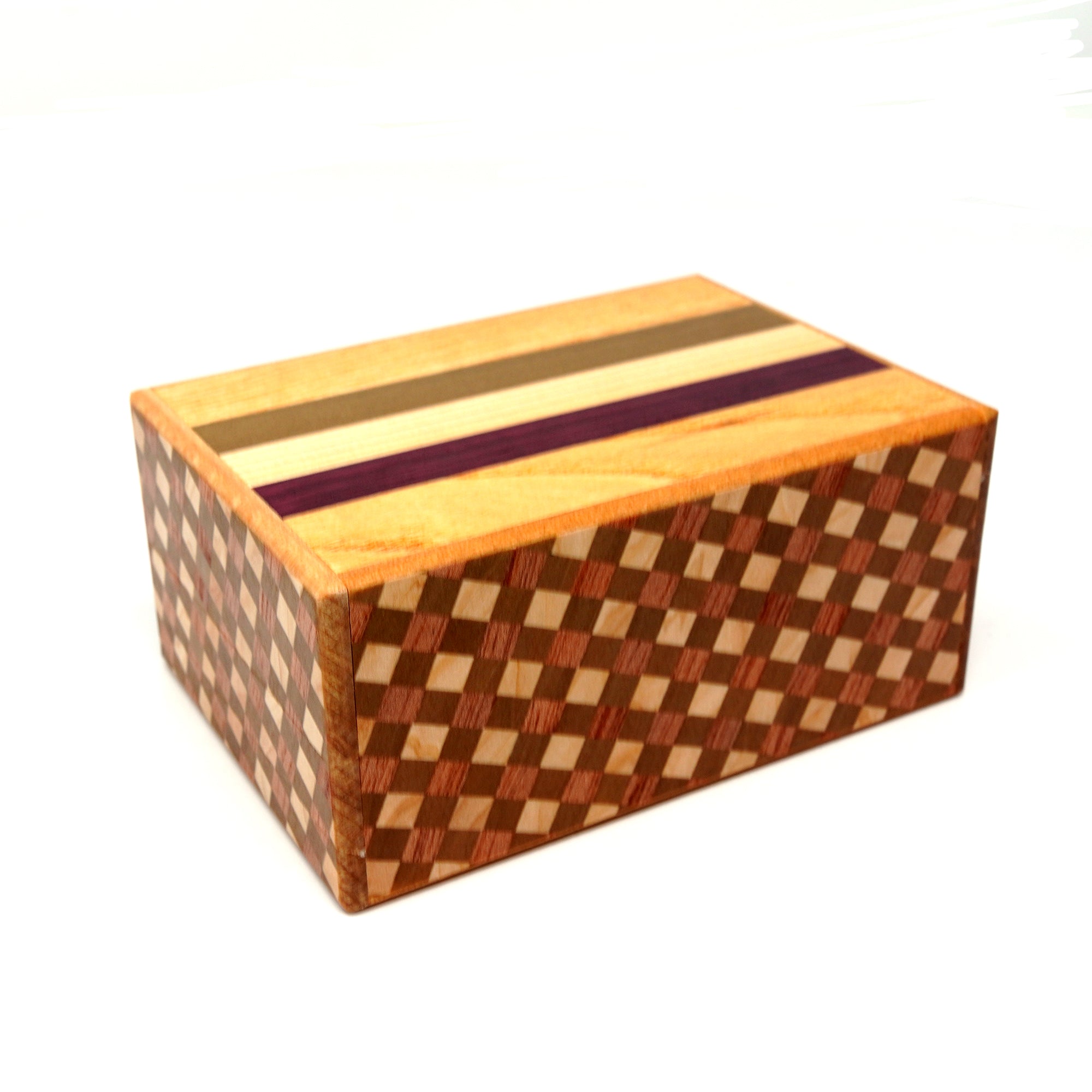 Japanese Puzzle Box - 4 Sun 27 Steps - Natural/ Ichimatsu