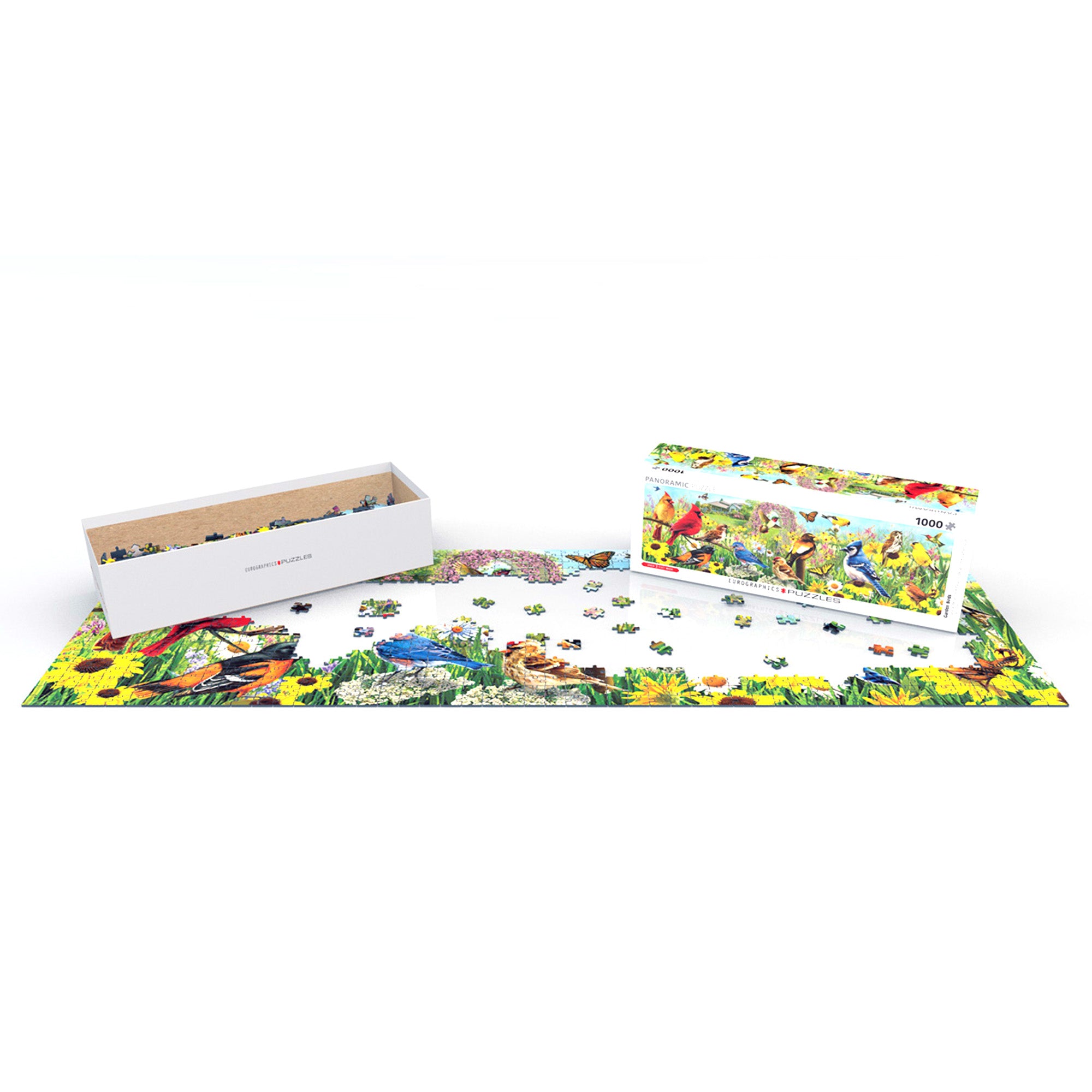 Backyard Birds Panoramic Jigsaw - 1000 Pieces