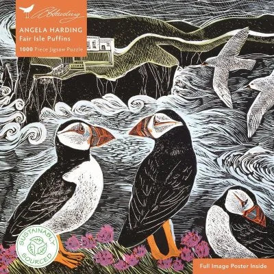 Angela Harding Fair Isle Puffins Jigsaw - 1000 Pieces